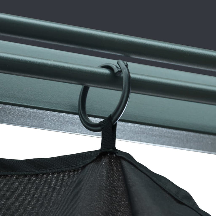 VXL Gazebo Curtain and Light Strip Anthracite Aluminum 300X300 Cm