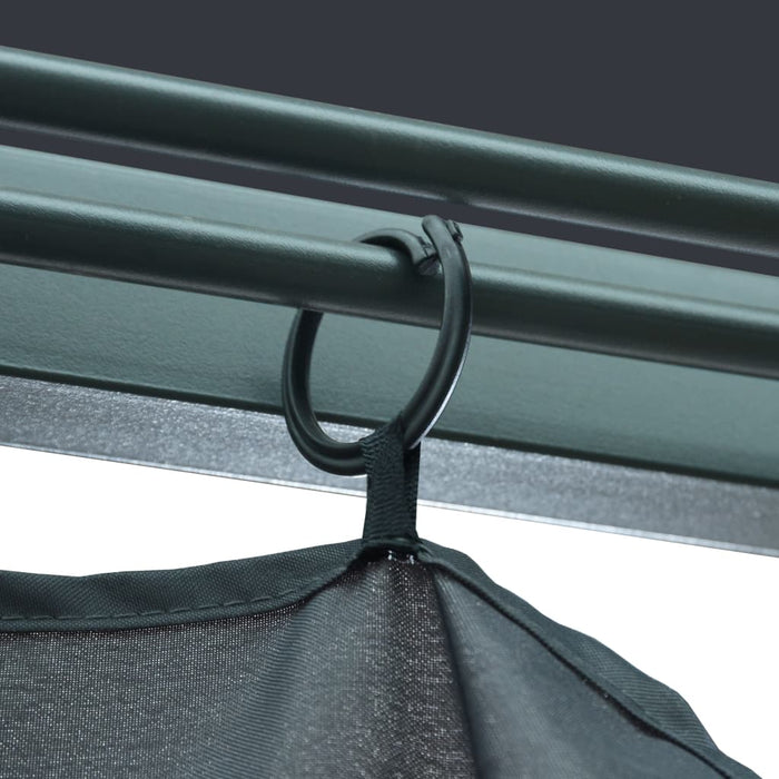 VXL Gazebo Curtain and Light Strip Anthracite Aluminum 400X300 Cm