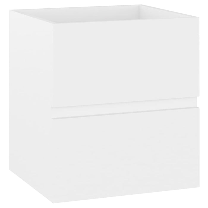 VXL Mueble Con Lavabo Aglomerado Blanco Brillante