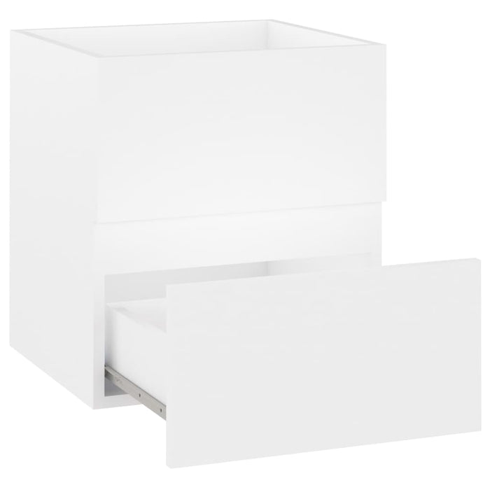 VXL Mueble Con Lavabo Aglomerado Blanco Brillante