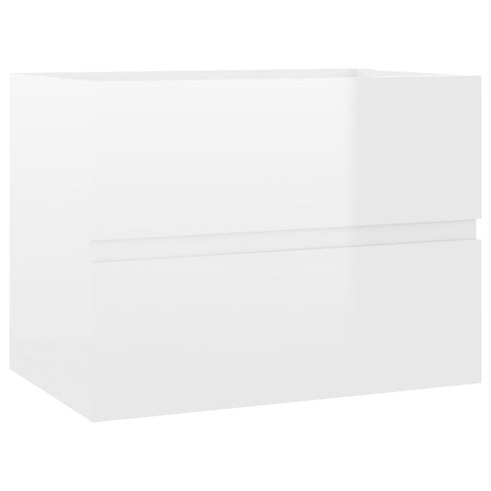 VXL Mueble Con Lavabo Blanco Brillante Aglomerado