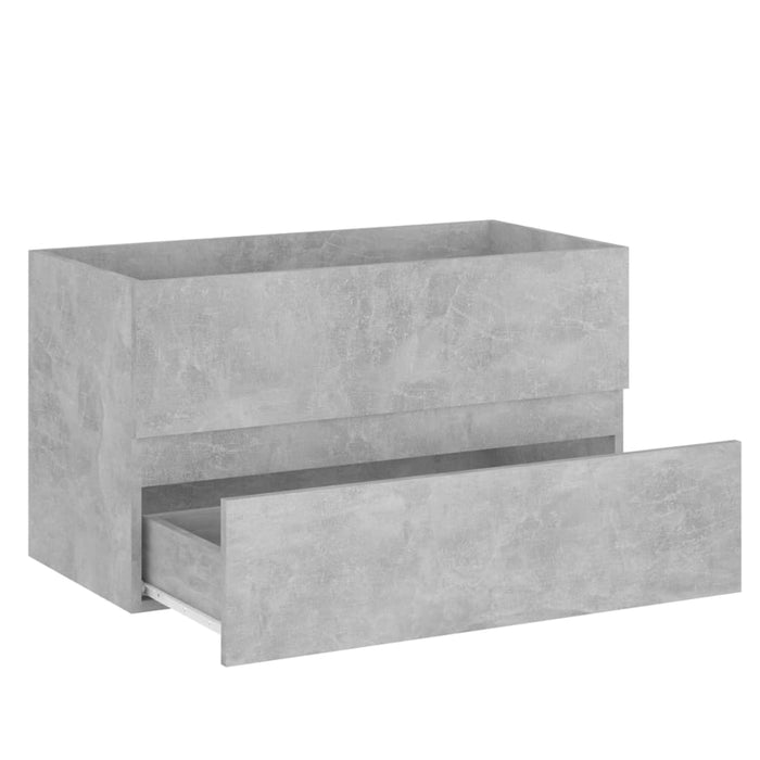 VXL Concrete Gray Chipboard Furniture With Sink