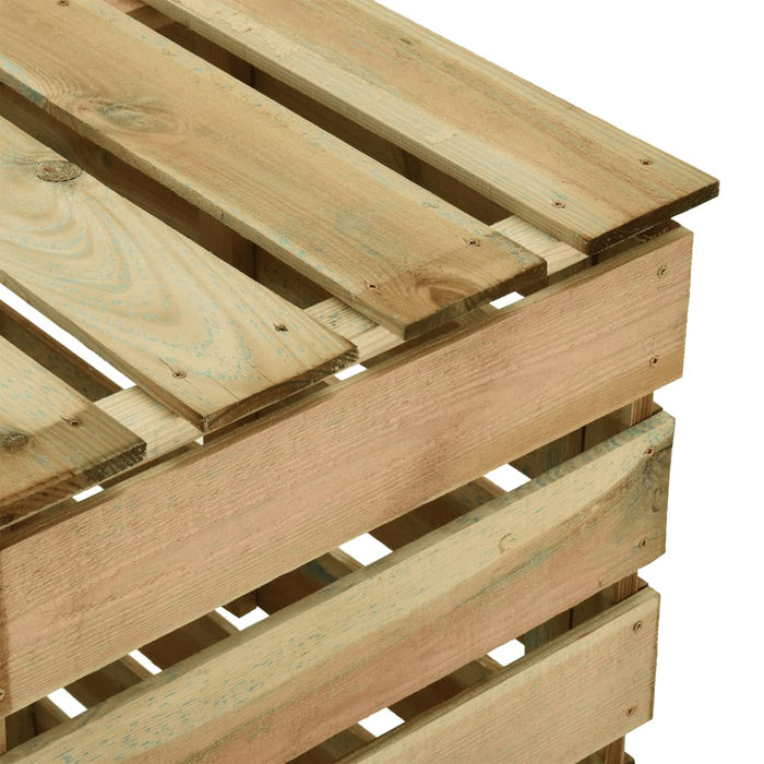 VXL Compostor slats 4 units impregnated pine wood 80x50x100 cm
