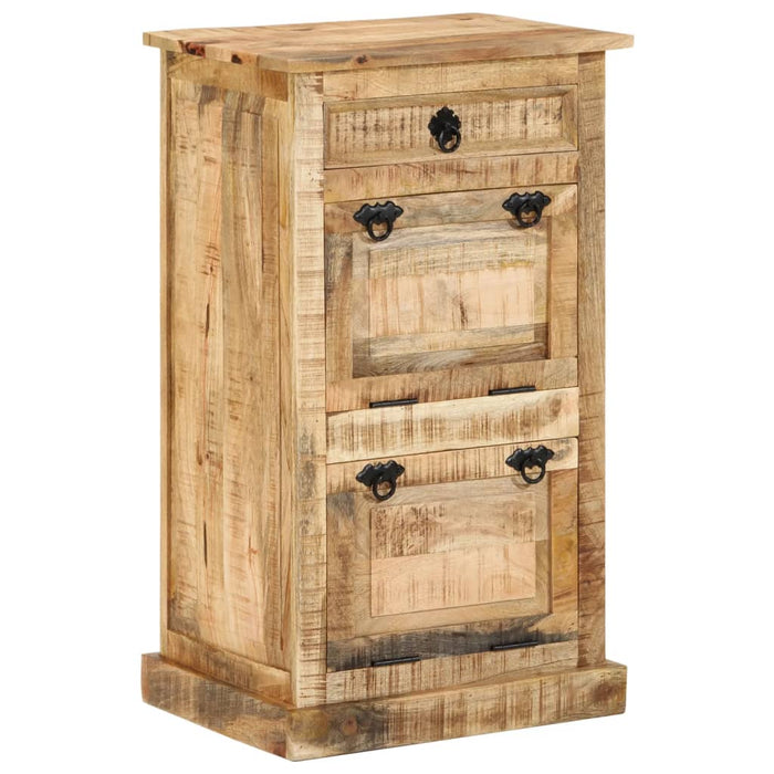 VXL Zapatero de 4 estantes con cajón madera de mango maciza rugosa