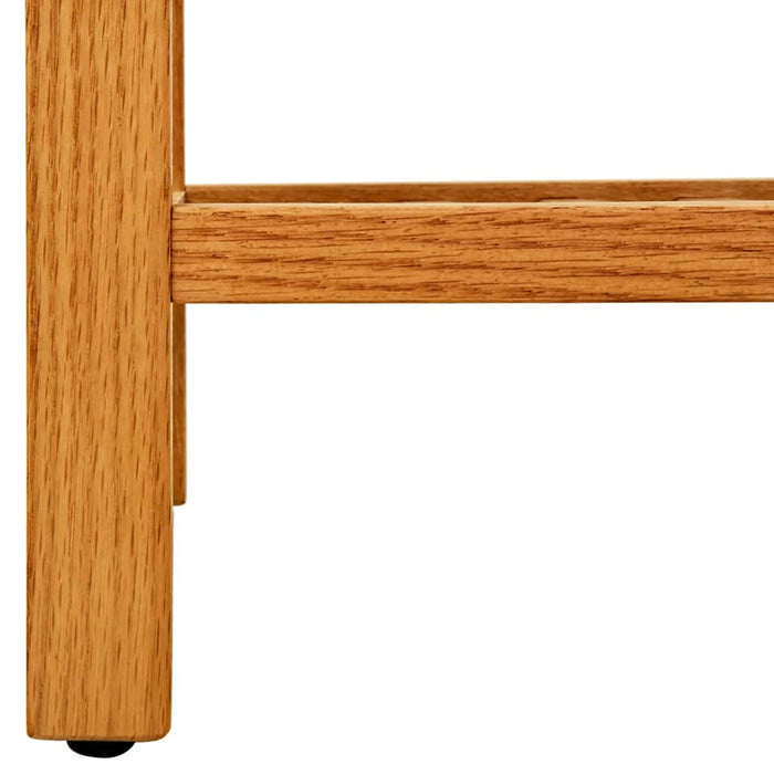 VXL Shoe rack with 2 shelves solid oak wood 100x27x40 cm