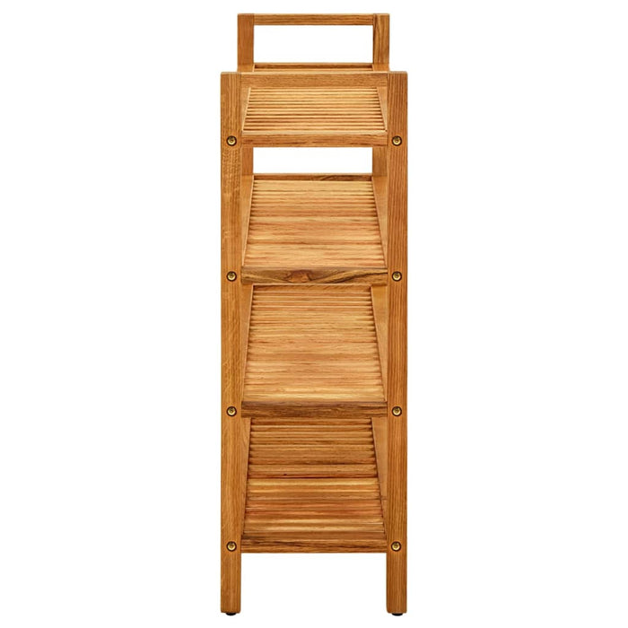 VXL Zapatero con 4 estantes madera maciza de roble 100x27x80 cm