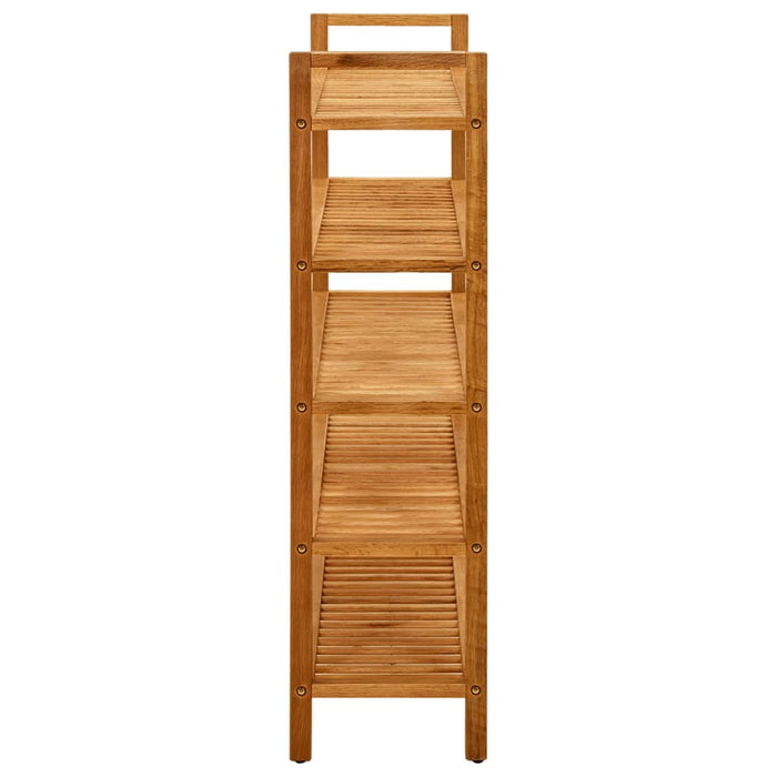 VXL Shoe rack with 5 shelves solid oak wood 100x27x100 cm
