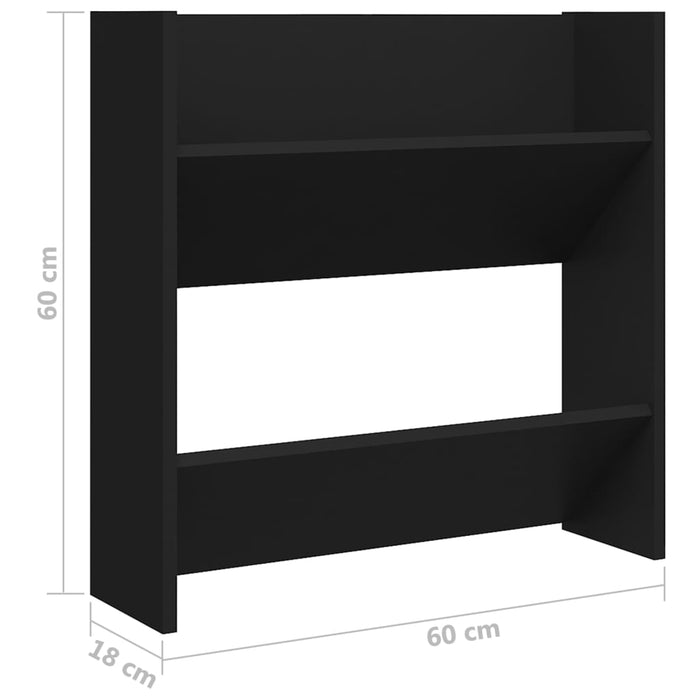 VXL Wall shoe cabinets 4 units black chipboard 60x18x60cm