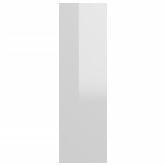 VXL Zapatero de pared 2 uds aglomerado blanco brillante 60x18x60 cm
