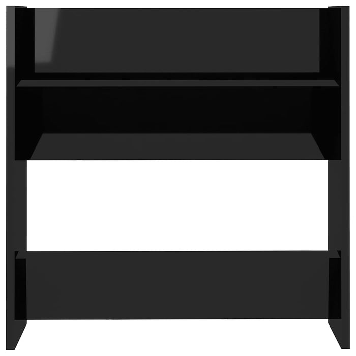 VXL Wall shoe rack 2 pcs glossy black chipboard 60x18x60 cm