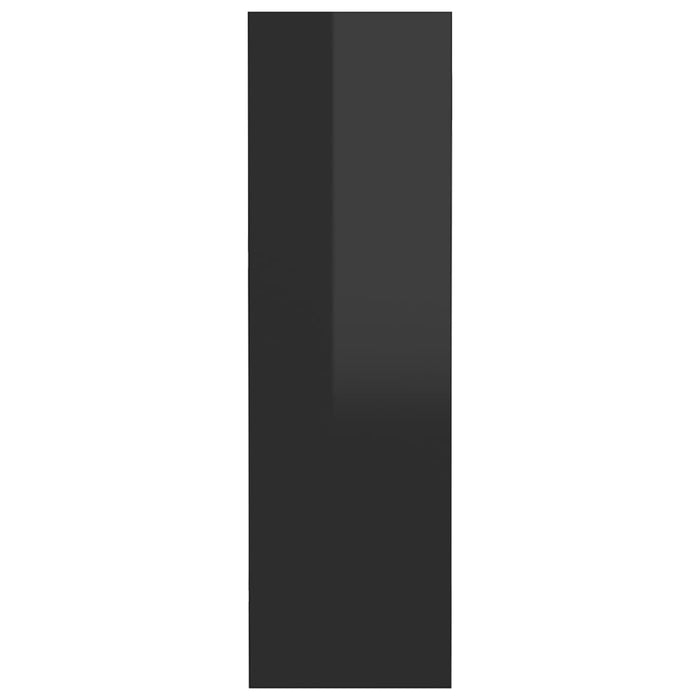 VXL Zapatero de pared 2 uds negro brillante aglomerado 60x18x60 cm