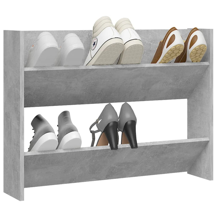 VXL Concrete gray chipboard wall shoe cabinet 80x18x60 cm