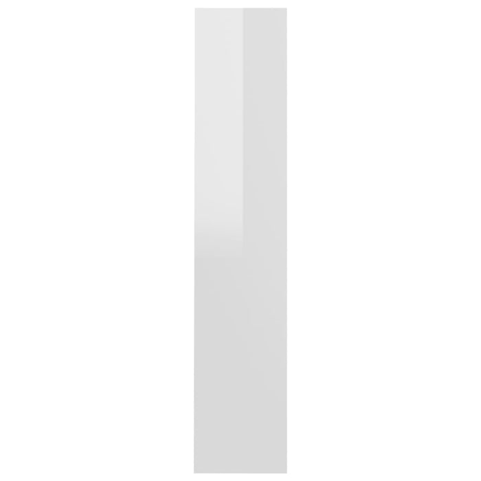VXL Zapatero de pared aglomerado blanco brillante 60x18x90 cm