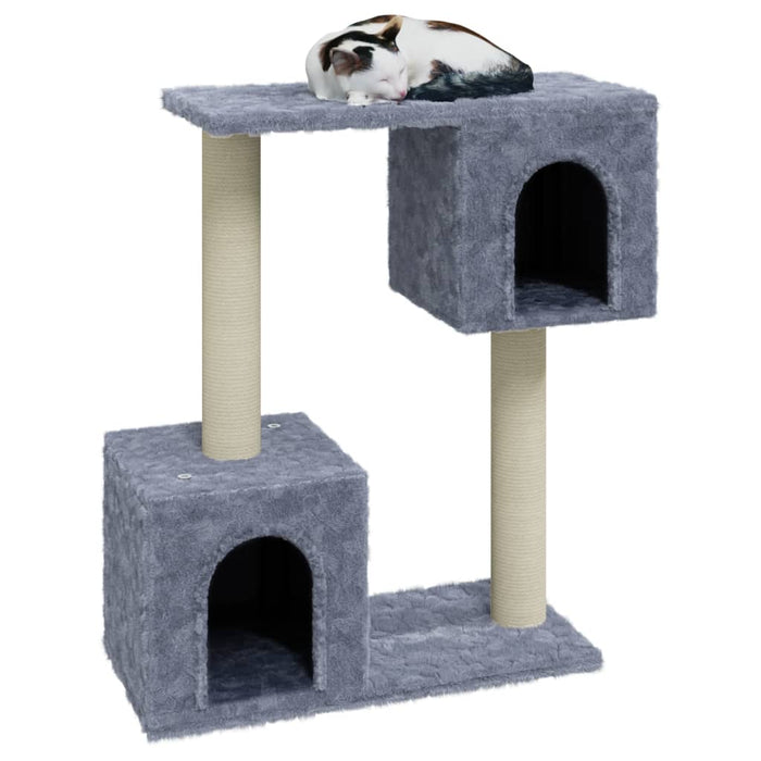 VXL Rascador para gatos con postes de sisal 60 cm gris claro