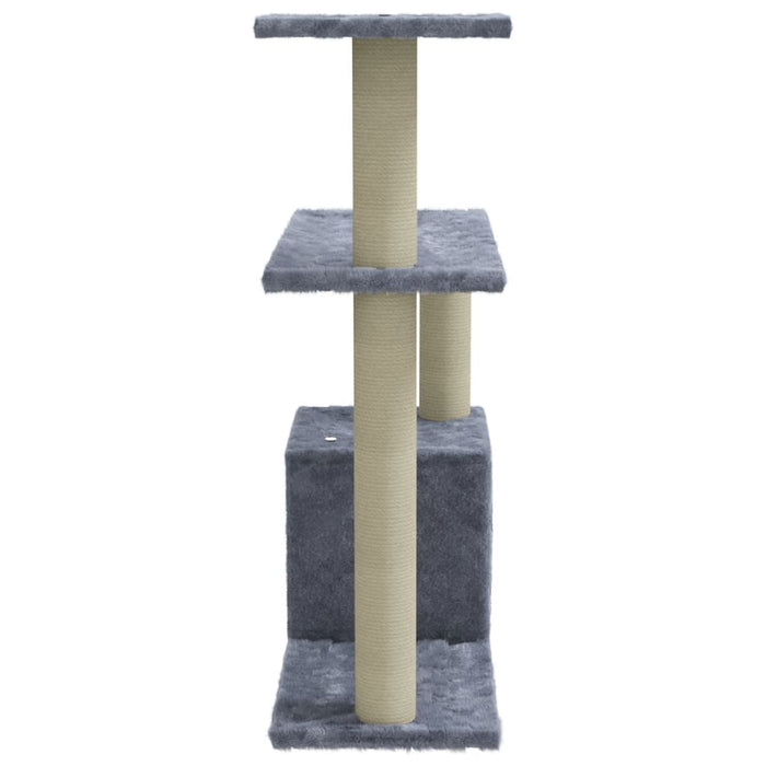 VXL Rascador para gatos con postes de sisal gris claro 70 cm