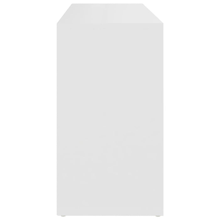 VXL Banco zapatero de aglomerado blanco 103x30x54,5 cm