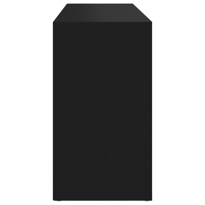 VXL black chipboard shoe bench 103x30x54.5 cm