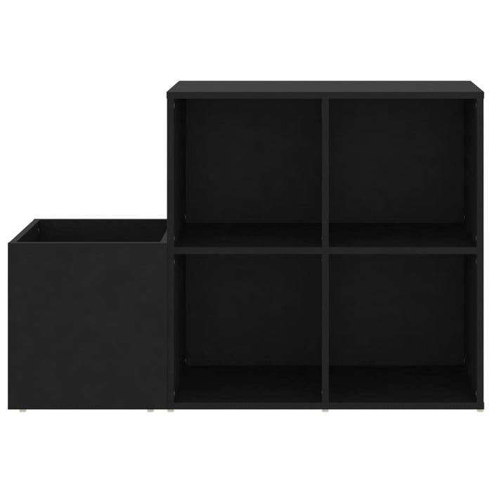 VXL Zapatero de recibidor aglomerado negro 105x35,5x70 cm