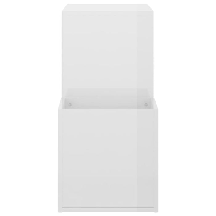 VXL Armario zapatero de sala aglomerado blanco brillo 105x35,5x70cm