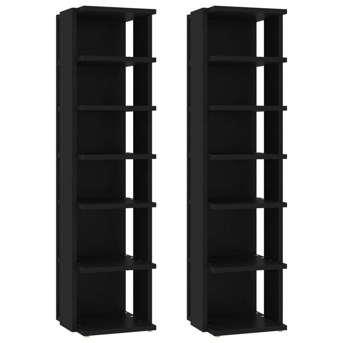 VXL Shoe rack furniture 2 units black 25x27x102 cm