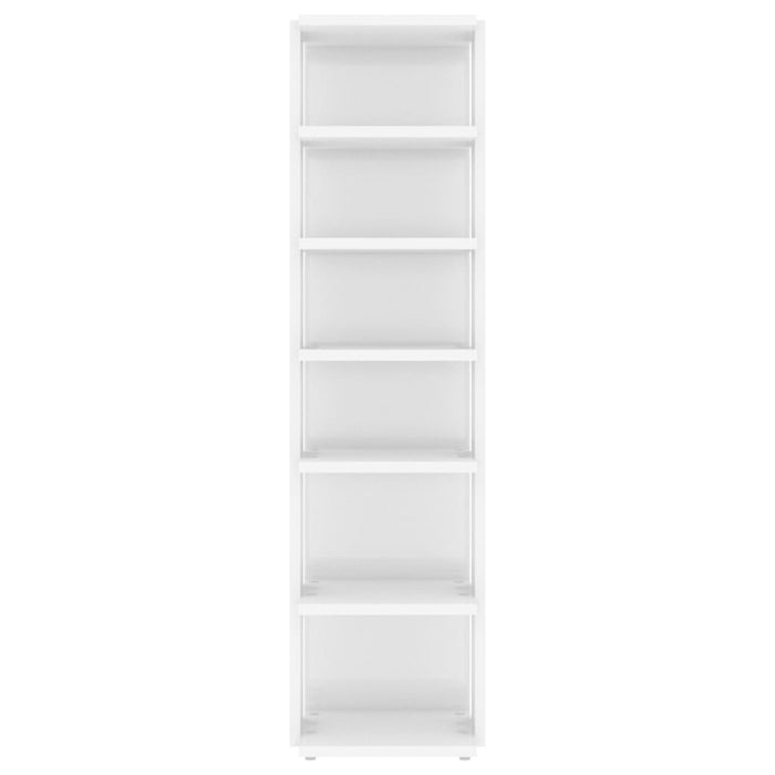 VXL Mueble zapatero 2 uds blanco brillante aglomerado 25x27x102 cm