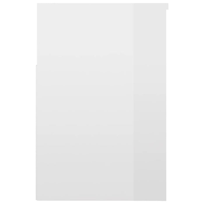 VXL Banco zapatero de aglomerado blanco con brillo 60x30x45 cm