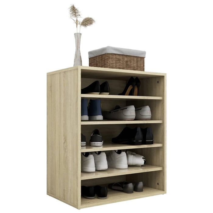 VXL Sonoma oak chipboard shoe cabinet 60x35x70 cm
