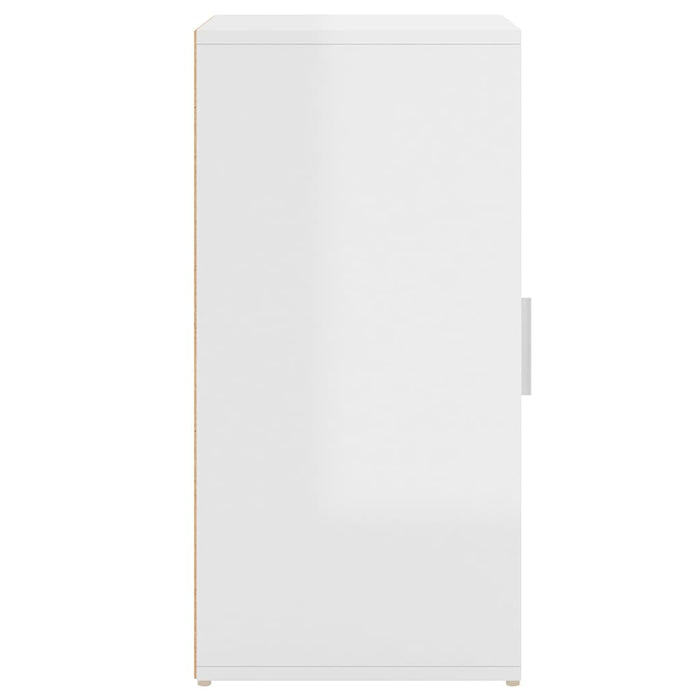 VXL Mueble zapatero de aglomerado blanco con brillo 32x35x70 cm