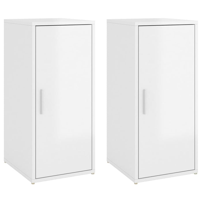 VXL Mueble zapatero blanco 2 compartimentos con espejo 63x17x67 cm