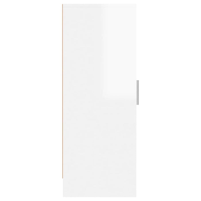 VXL Glossy white chipboard shoe rack 32x35x92 cm
