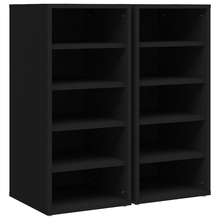 VXL Shoe rack furniture 2 units black chipboard 31.5x35x70 cm