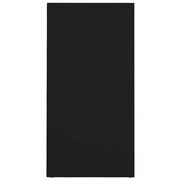 VXL Muebles zapateros 2 uds aglomerado negro 31,5x35x70 cm