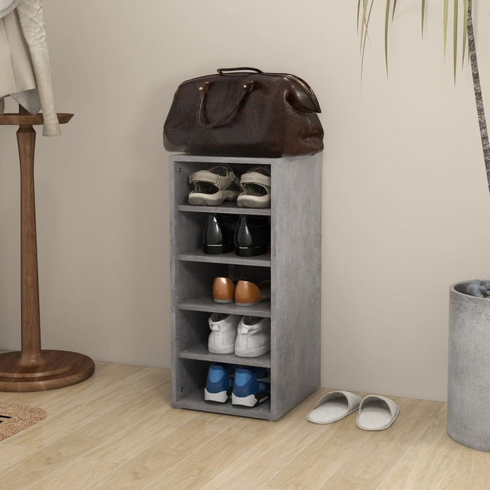 VXL Concrete gray chipboard shoe cabinet 31.5x35x70 cm
