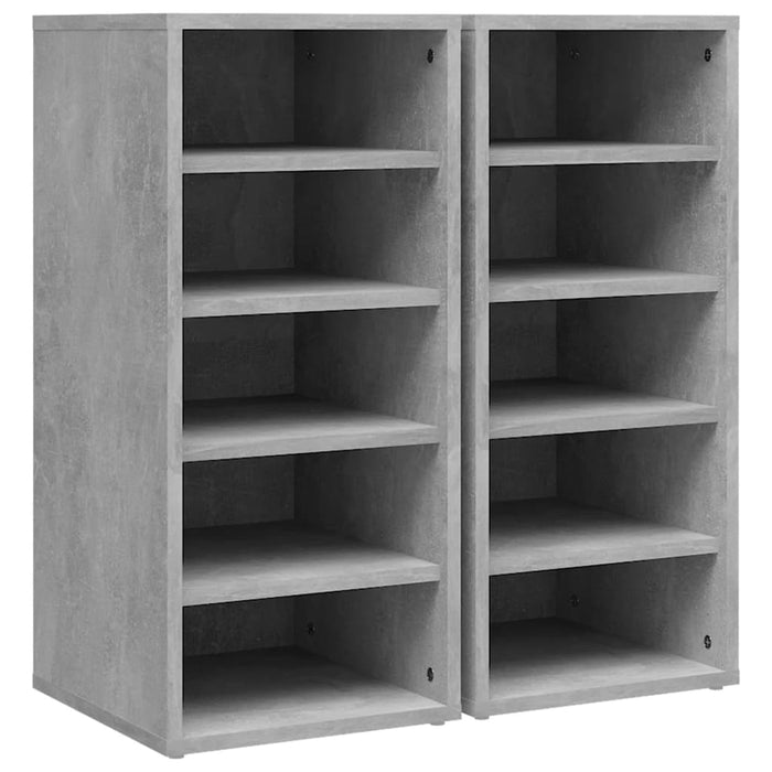 VXL Shoe rack furniture 2 units concrete gray chipboard 31.5x35x70 cm