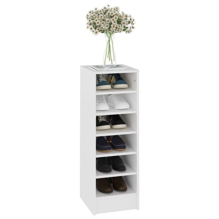 VXL White chipboard shoe cabinet 31.5x35x90 cm