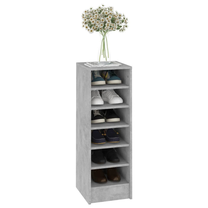 VXL Concrete gray chipboard shoe cabinet 31.5x35x90 cm