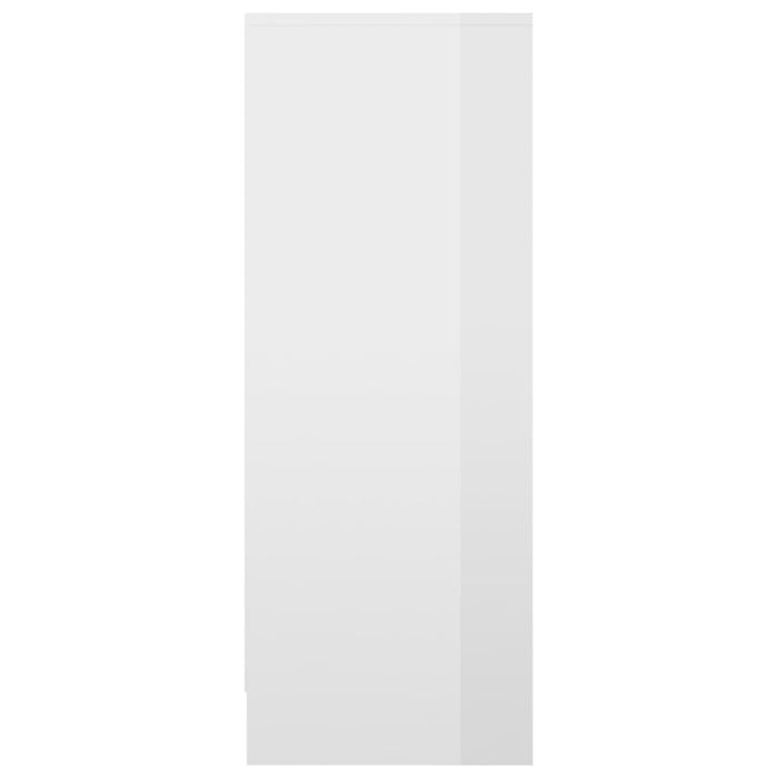 VXL Glossy white chipboard shoe cabinet 31.5x35x90 cm