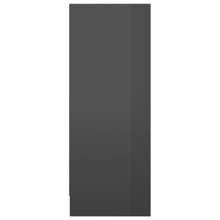 VXL Mueble zapatero de aglomerado gris con brillo 31,5x35x92 cm