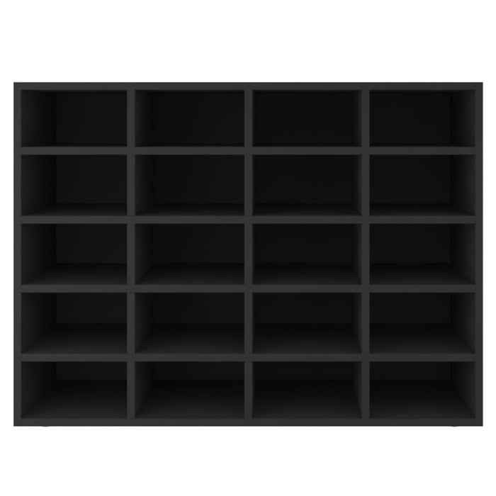 VXL Zapatero de aglomerada negro 92x30x67,5 cm