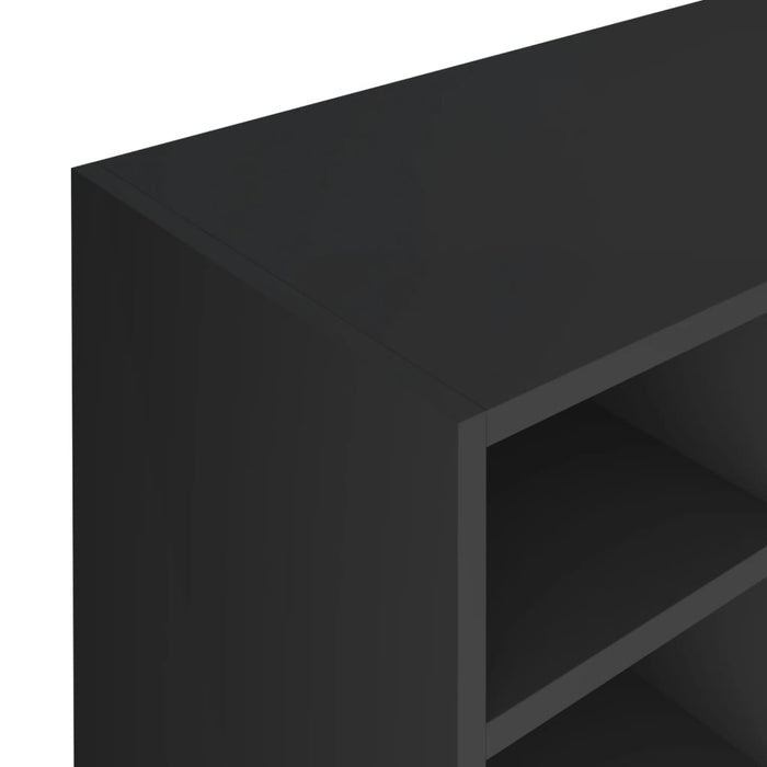 VXL Zapatero de aglomerada negro 92x30x67,5 cm
