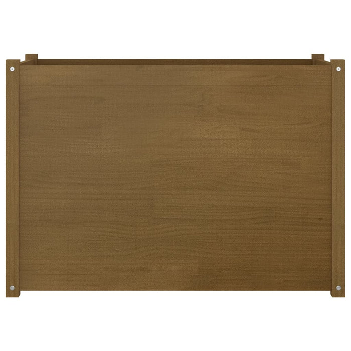VXL Jardinera de madera maciza de pino marrón 100x50x70 cm