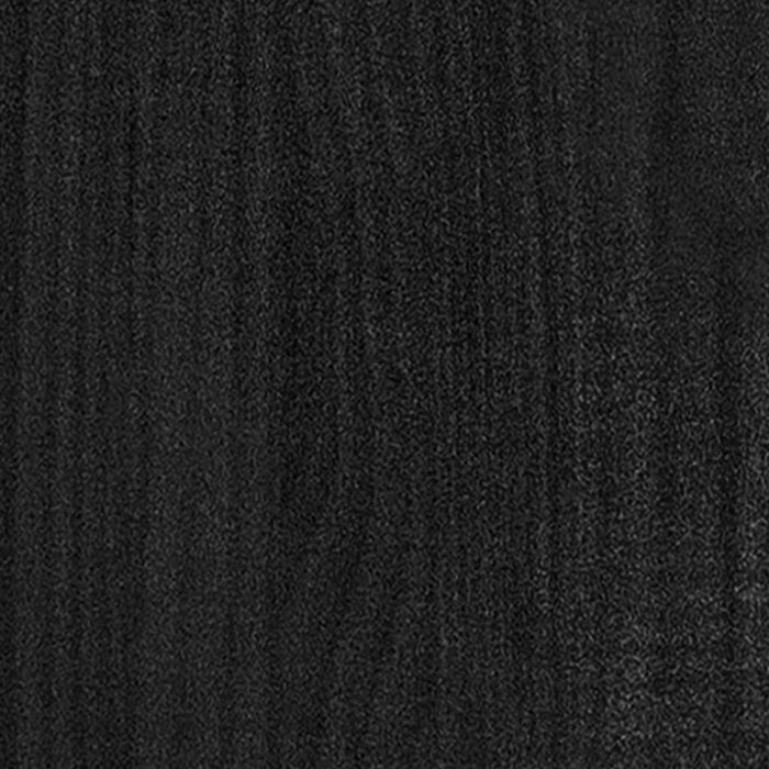 VXL Solid Black Pine Wood Planter 31x31x70 cm