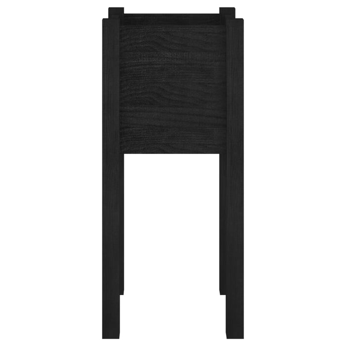 VXL Jardinera de madera maciza de pino negro 31x31x70 cm