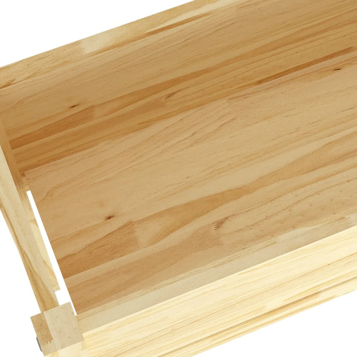 VXL Jardinera de madera maciza de pino 110x31x70 cm
