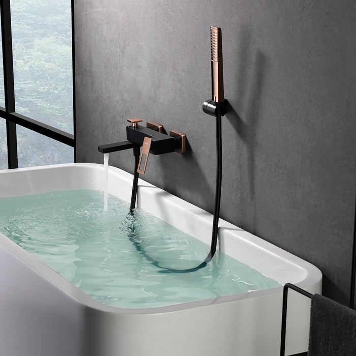 IMEX BDC032-7NOR SWEDEN Bath/Shower Tap Black Rose Gold