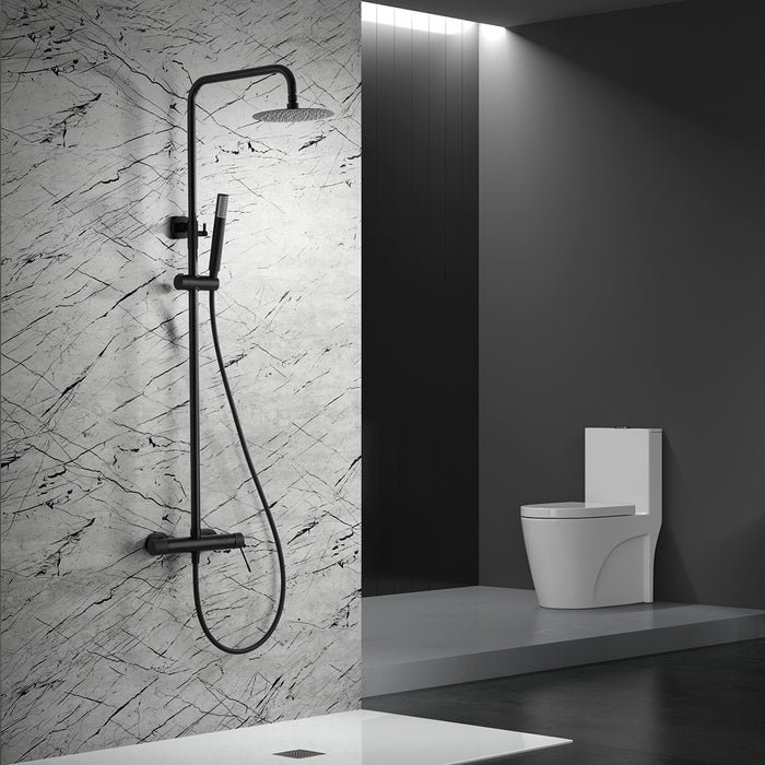 IMEX BDD038/NG LINE Matte Black Single Handle Shower Set