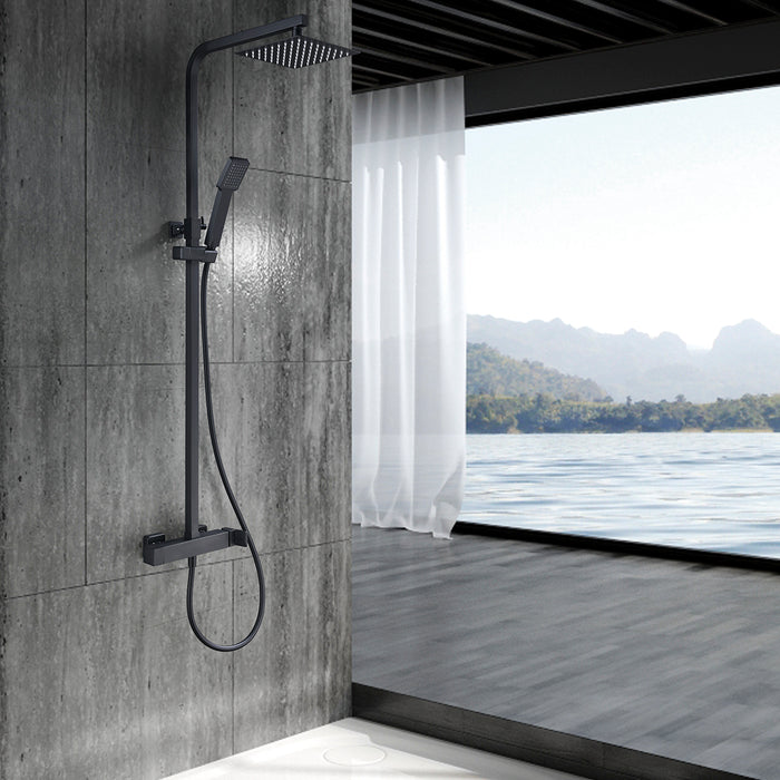 IMEX BDF016/NG FIYI Matte Black Single Handle Shower Set