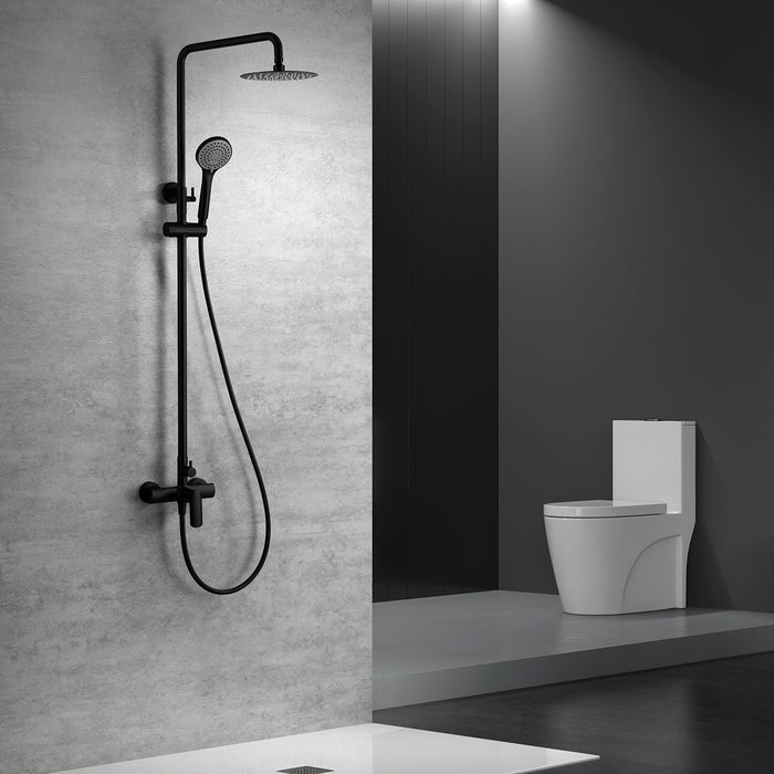 IMEX BDG040/NG URAL Matte Black Single Handle Shower Set