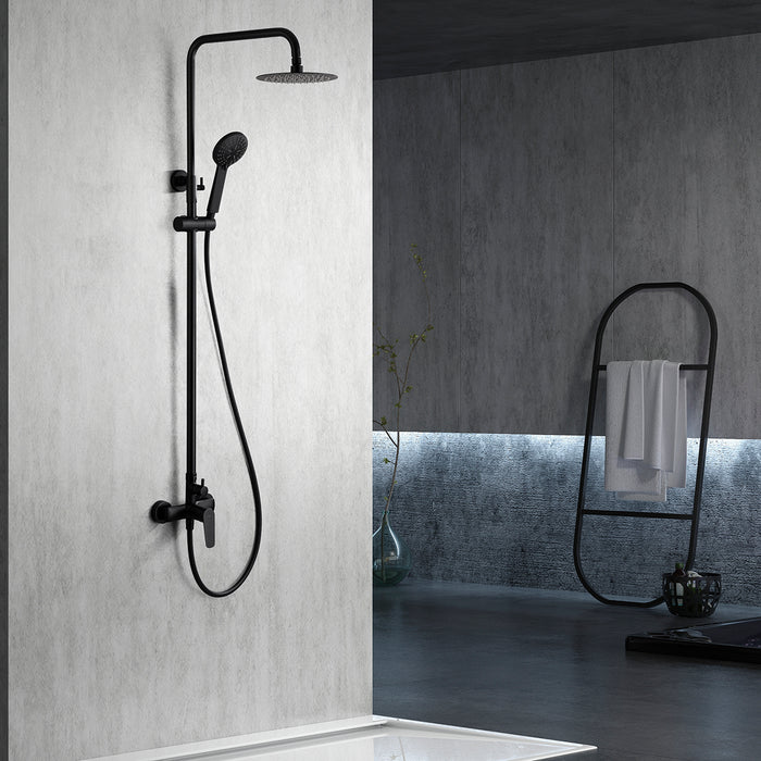 IMEX BDZ044/NG BELGIUM Matte Black Single Handle Shower Set