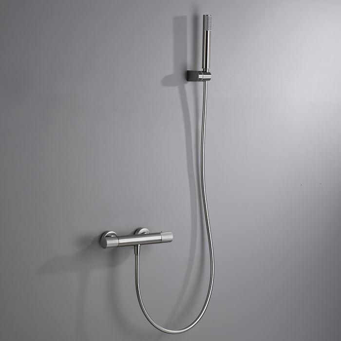 IMEX BTD038-5NQ LINE Thermostatic Shower Tap Brushed Nickel